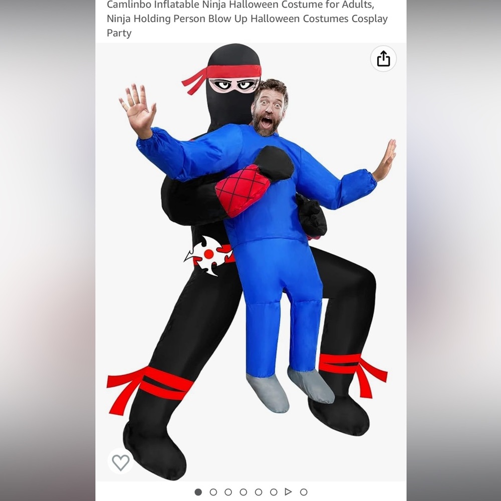 Inflatable ninja adult costume